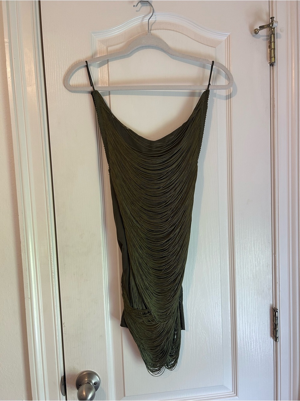 Jaded London Olive Green Draped Mini Dress